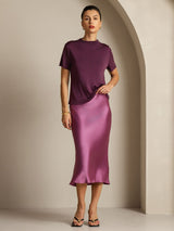 [Viola] SilkSilky-IT Short Sleeve Magliette donna 007
