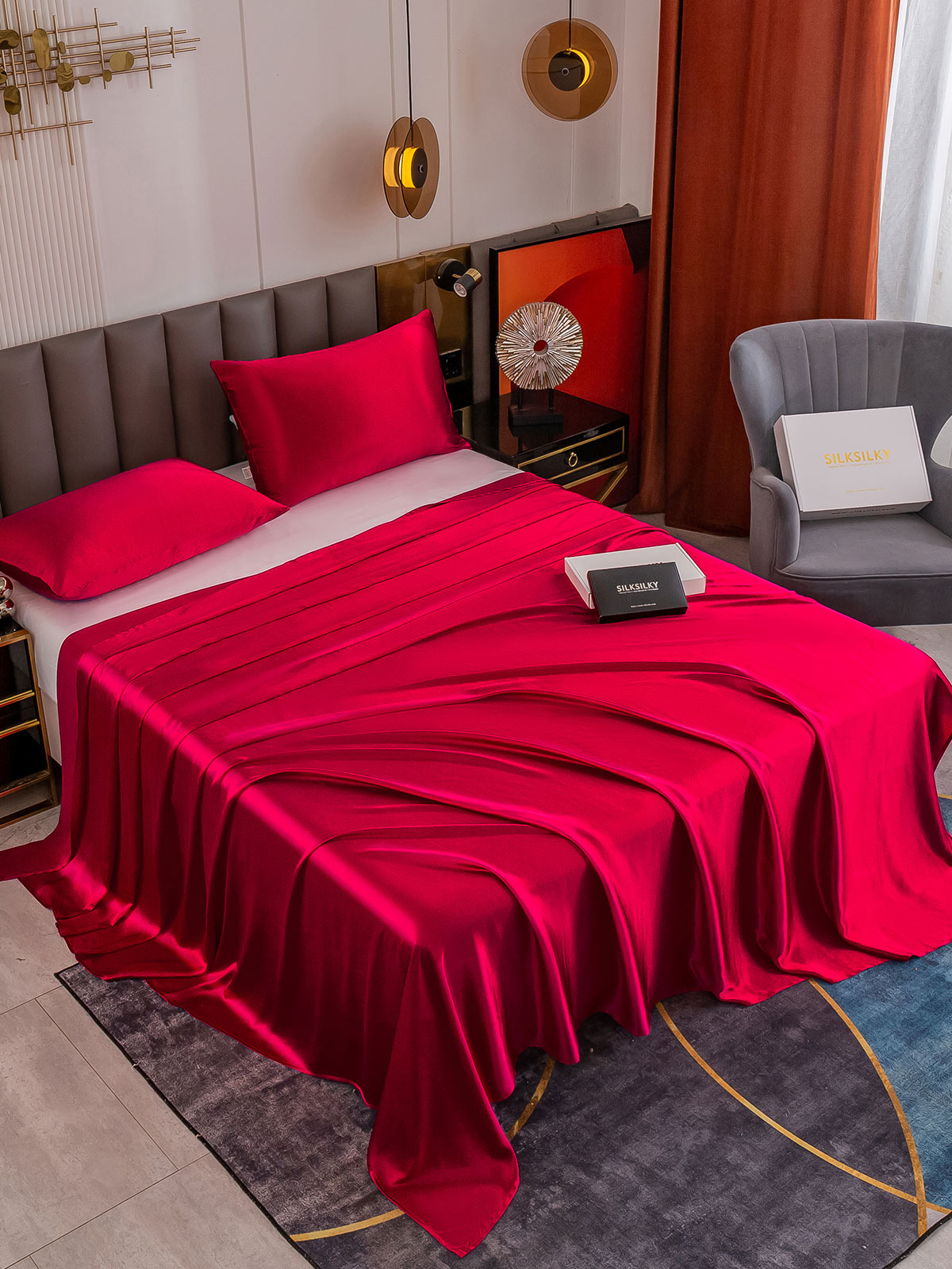 [Vino] SilkSilky-IT 19Momme Seta pura Bedding Set 001