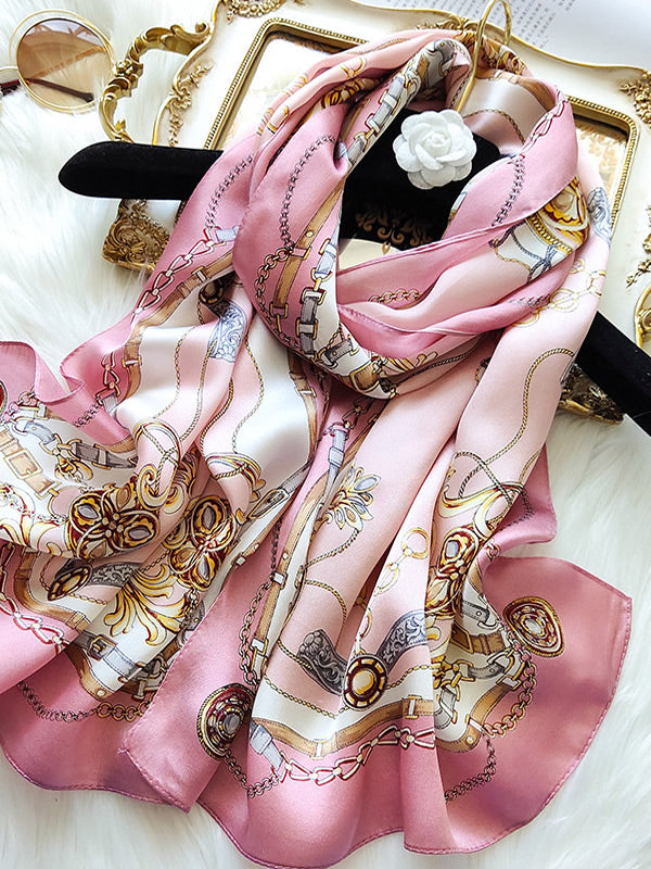 SilkSilky IT Seta pura Scarf Rosa 003