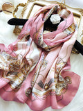 SilkSilky IT Seta pura Scarf Rosa 001