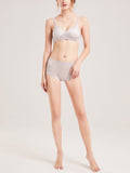 SilkSilky IT Maglia di seta Bra Grigio 003