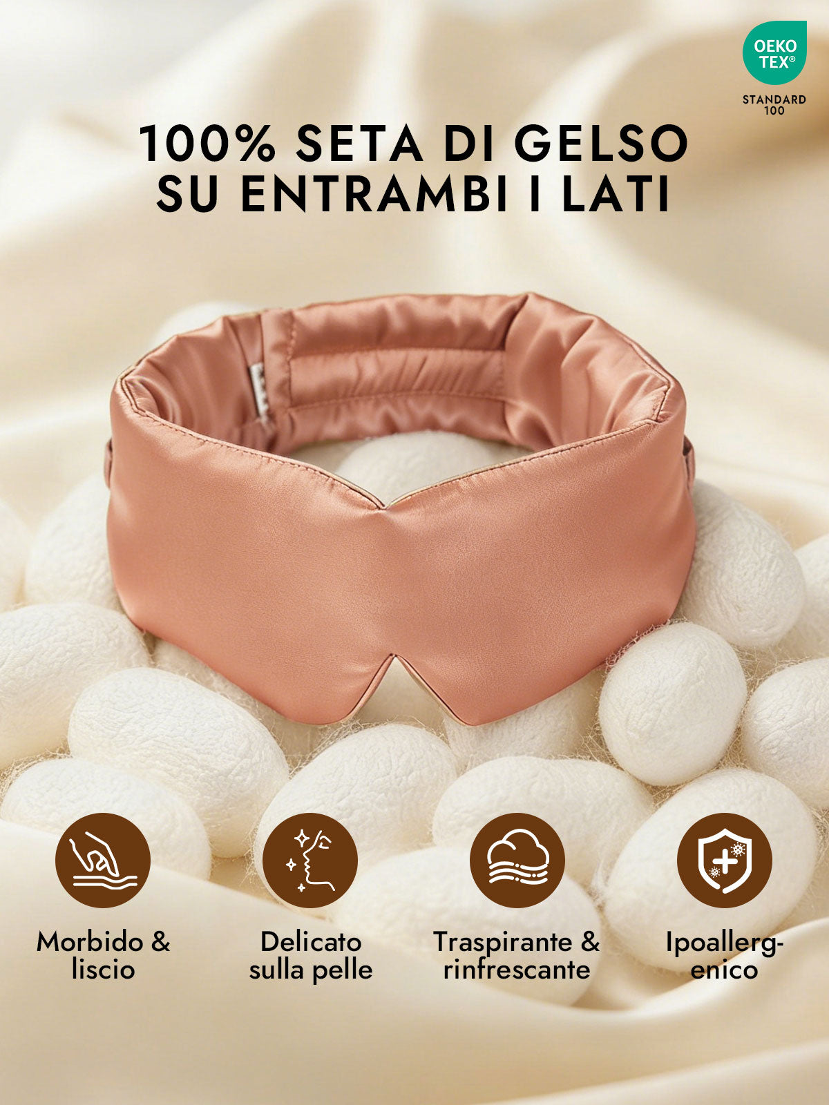 [Rosa] SilkSilky-IT Mascherina da Notte 002