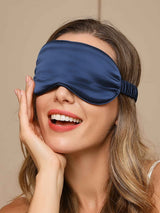 [Blu Scuro] SilkSilky-IT Mascherina da Notte 002