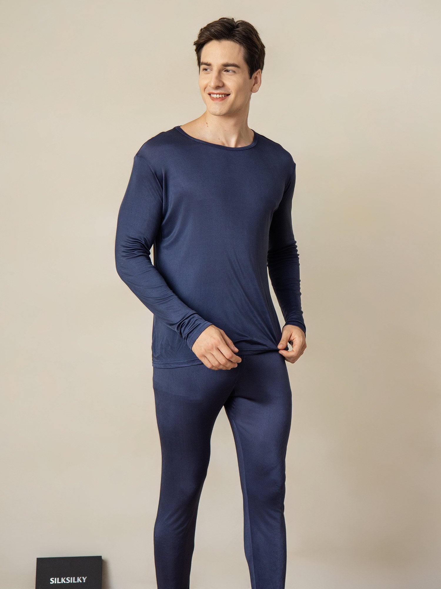 [BluScuro] SilkSilky-IT Seta Mens Pajamas 002
