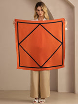 [Quadrato Arancione] SilkSilky-IT Sciarpa 005