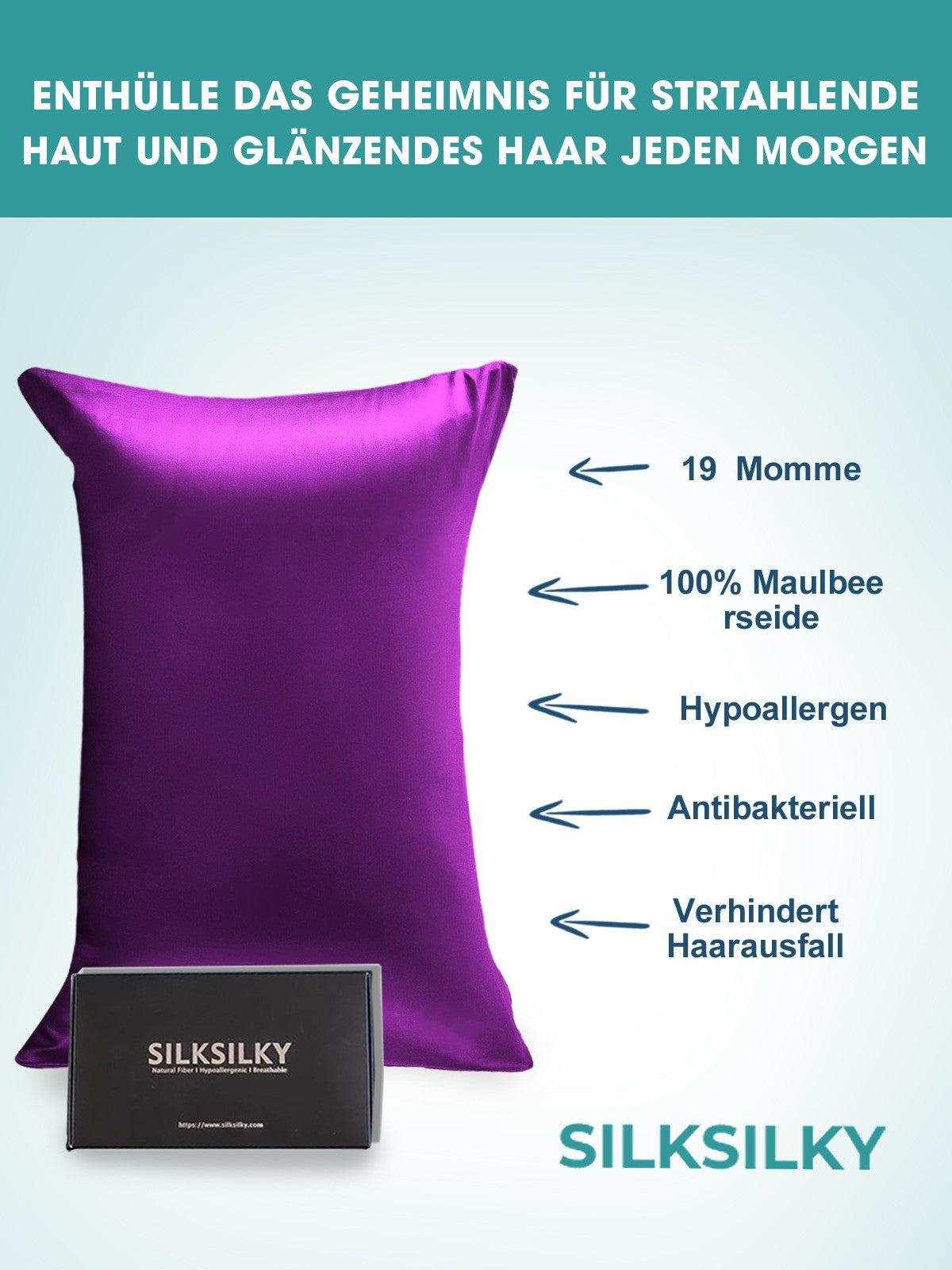 [Viola] SilkSilky-IT 19Momme Seta pura Pillowcase 002