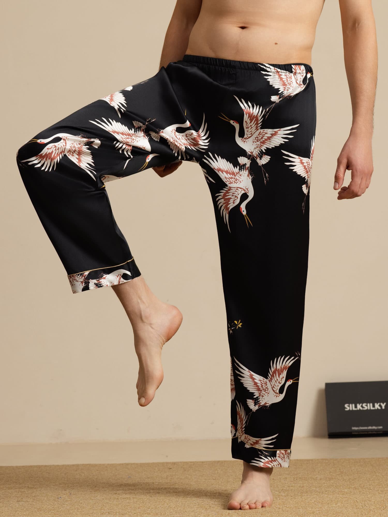 [Nero] SilkSilky-IT 19Momme Mens Sleep Bottoms 001
