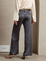 [Grigio Scuro] SilkSilky-IT 19Momme Seta Womens Pants 002,
