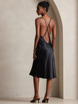 [Nero] SilkSilky-IT Sleeveless Vestiti da donna 001
