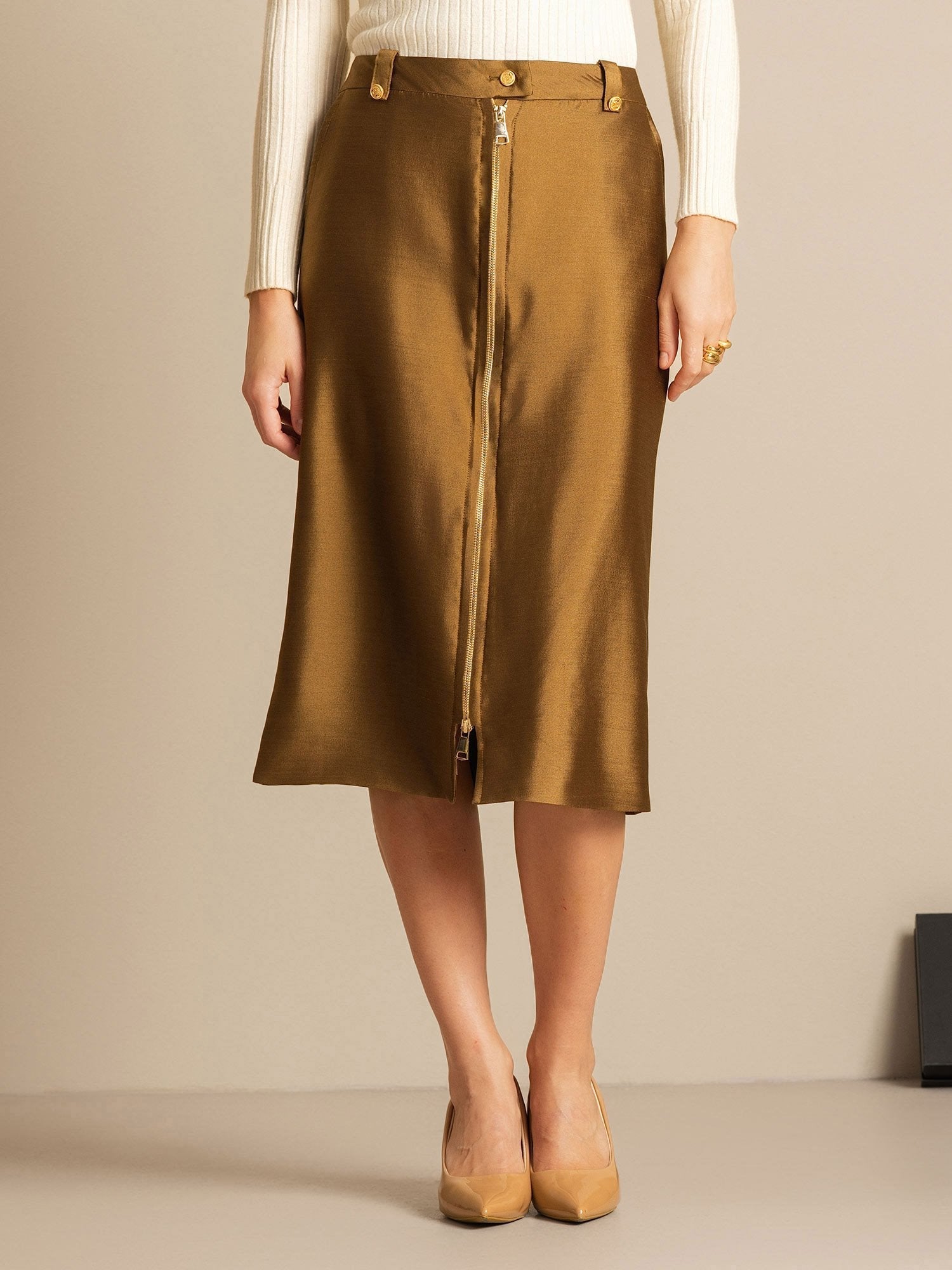 [Bronzo] SilkSilky-IT 32Momme Seta Skirt 007,