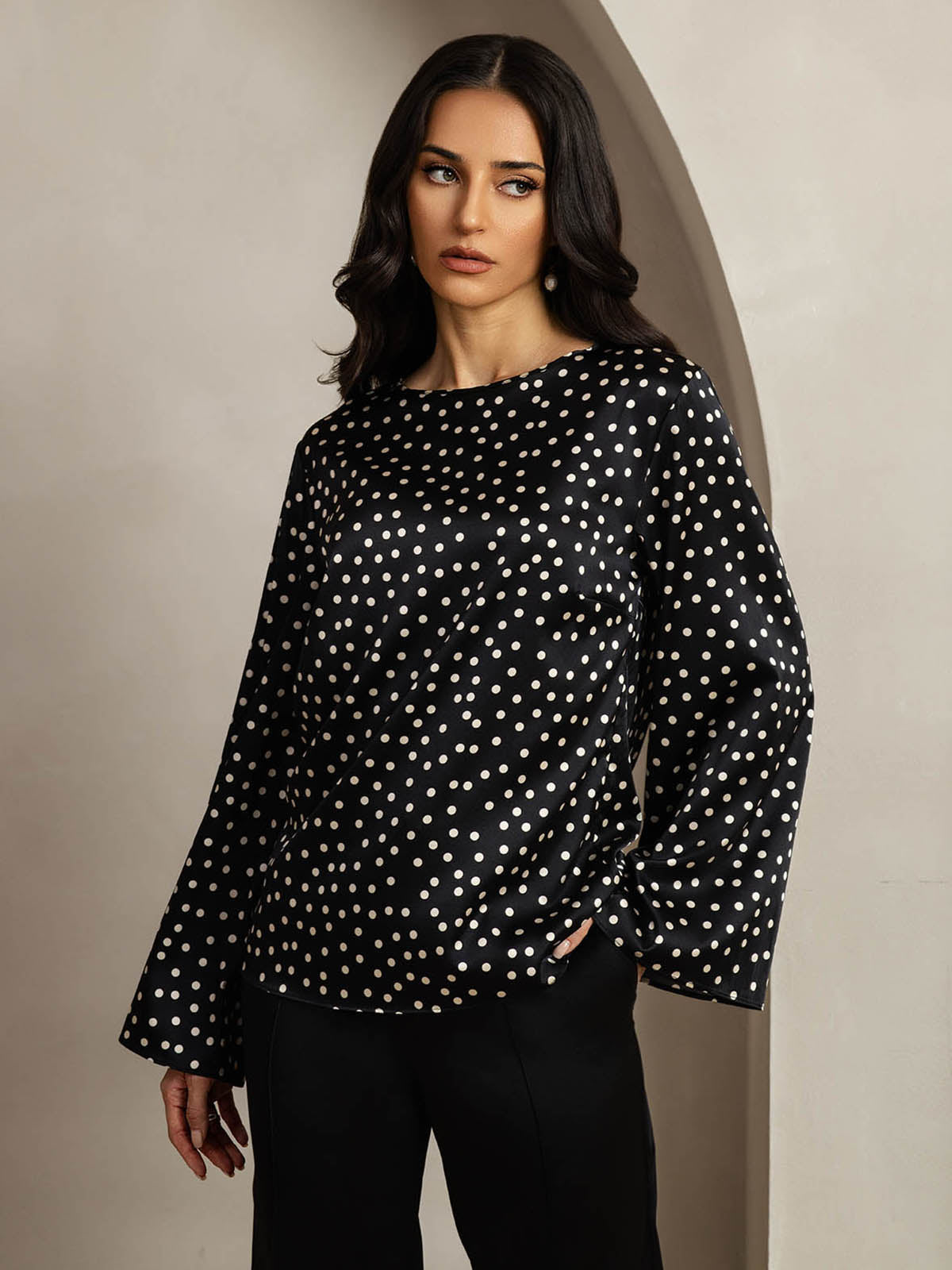 [Pois] SilkSilky-IT 19Momme Seta Womens T-Shirt 001