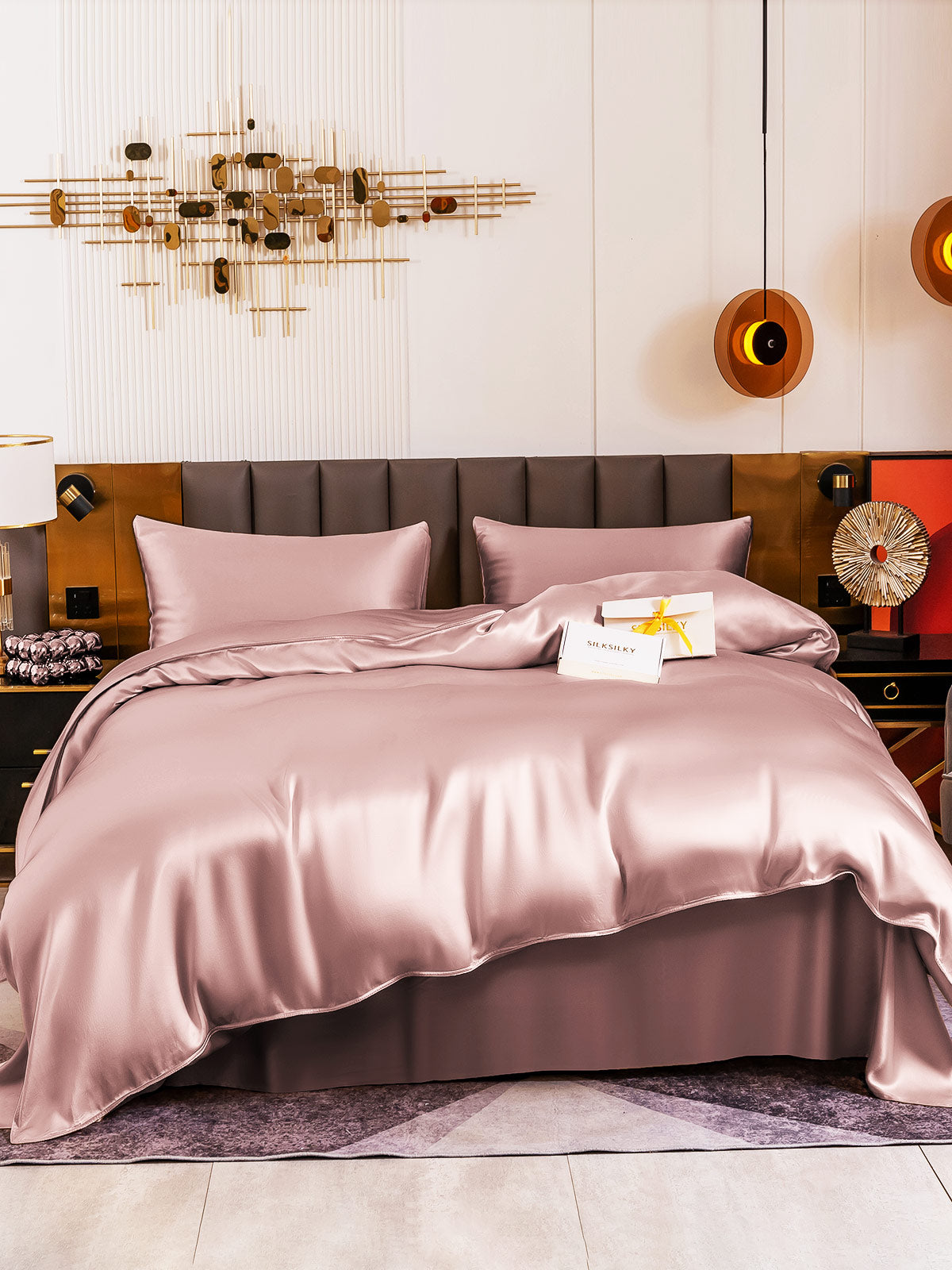 [Malva Pallido] SilkSilky-IT 19Momme Seta pura Bedding Set 002