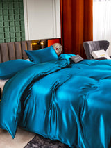 [Verde Acqua] SilkSilky-IT 25Momme Set di biancheria da letto 005
