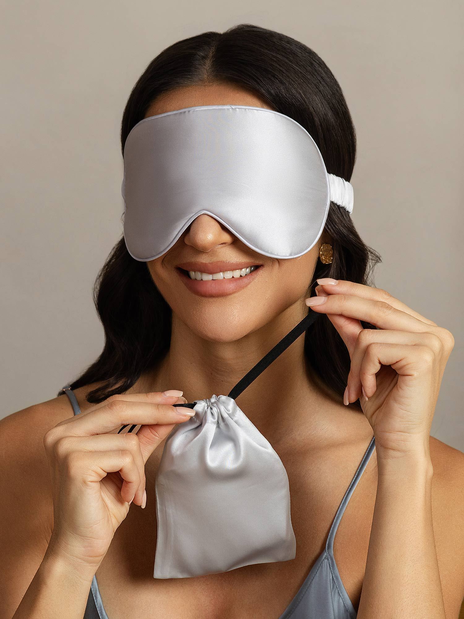 [Argento] SilkSilky-IT Seta pura Eye Mask 003