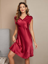 [Vino] SilkSilky-IT Cap Sleeve V Neck Camicia da notte 003