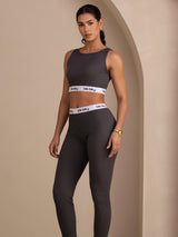 [Grigio] SilkSilky-IT Sleeveless Crew Neck Women's Outfit Sets 004