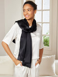 SilkSilky IT Seta pura Scarf Nero 002