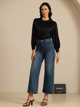 [Nero] SilkSilky-IT 19Momme Long Sleeve Round Neck Camicette 006