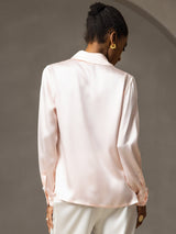 [Rosa] SilkSilky-IT Long Sleeve Lapel Collar Camicie da donna 002