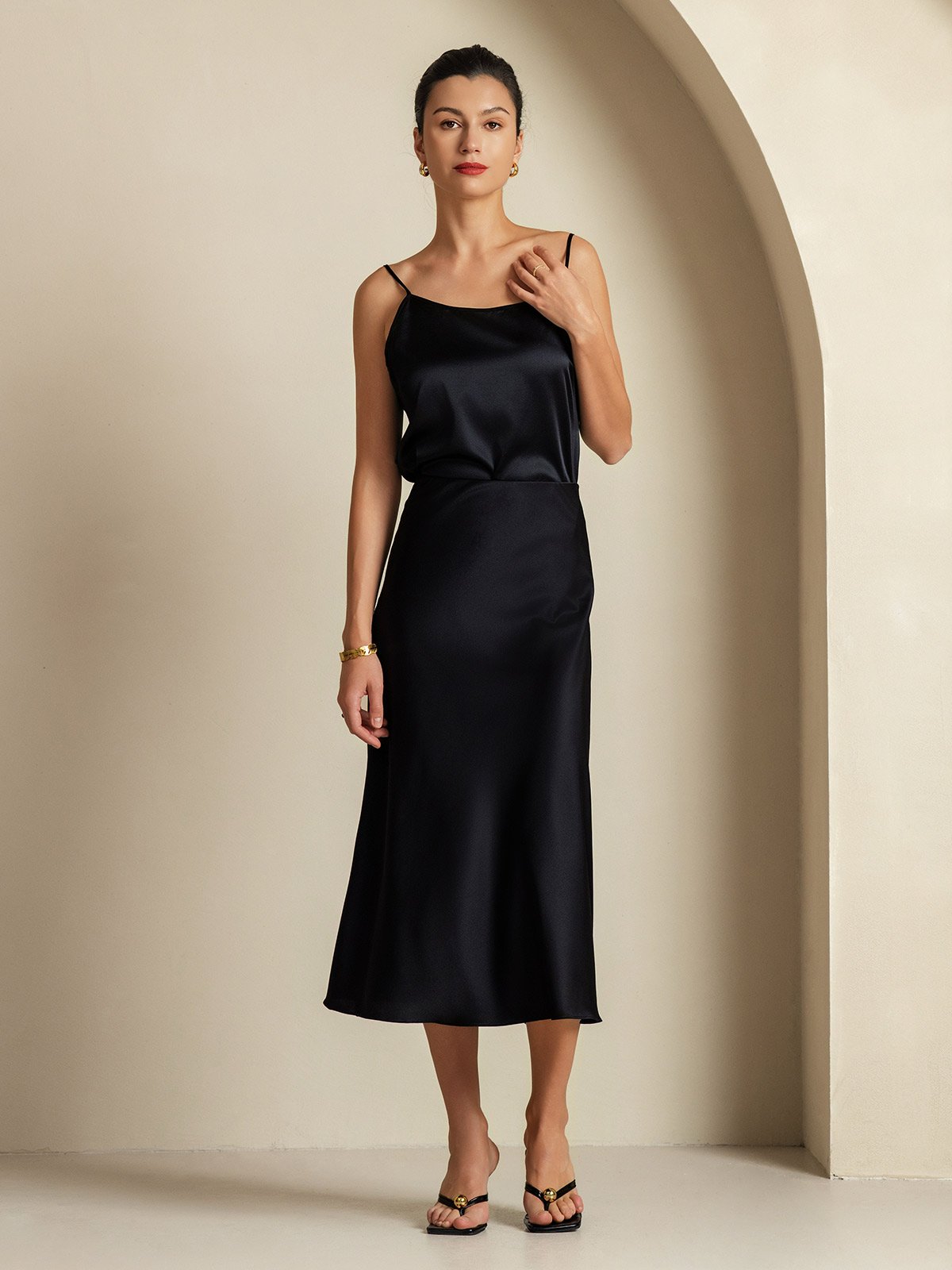 [Nero] SilkSilky-IT 19Momme Seta pura Womens Outfit Sets 006,