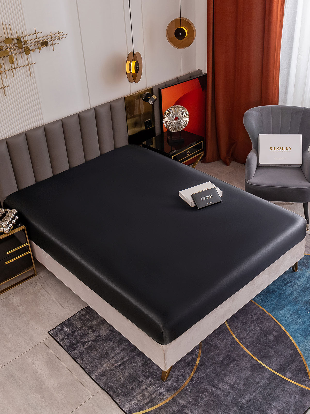 [Nero] SilkSilky-IT 19Momme Seta pura Sheet 001