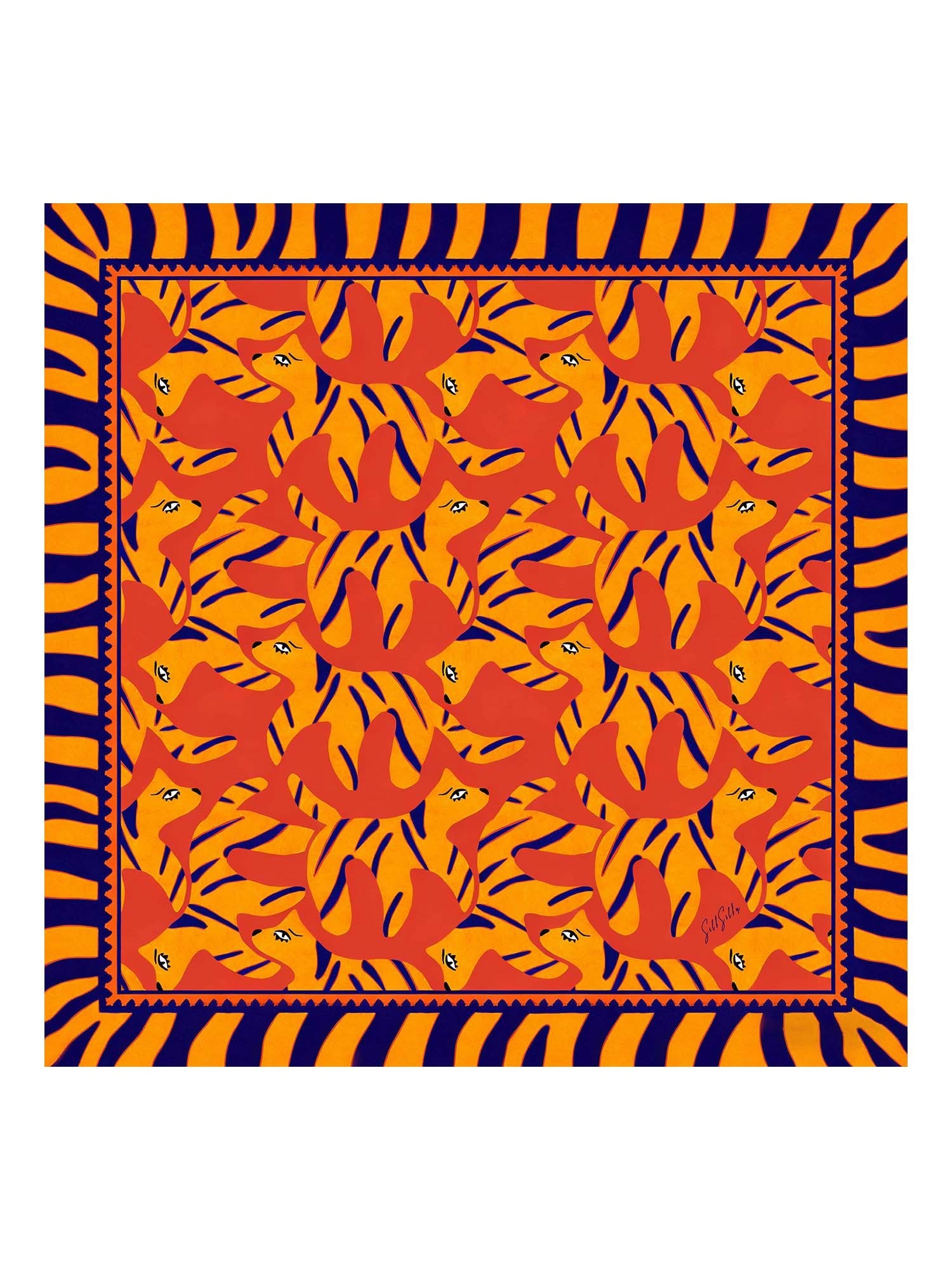[Cane Arancione] SilkSilky-IT Scarf 001