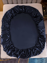 [Blu Scuro] SilkSilky-IT 22Momme Set di biancheria da letto 003