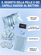 [Azzurro] SilkSilky-IT 19Momme Seta pura Pillowcase Set 002