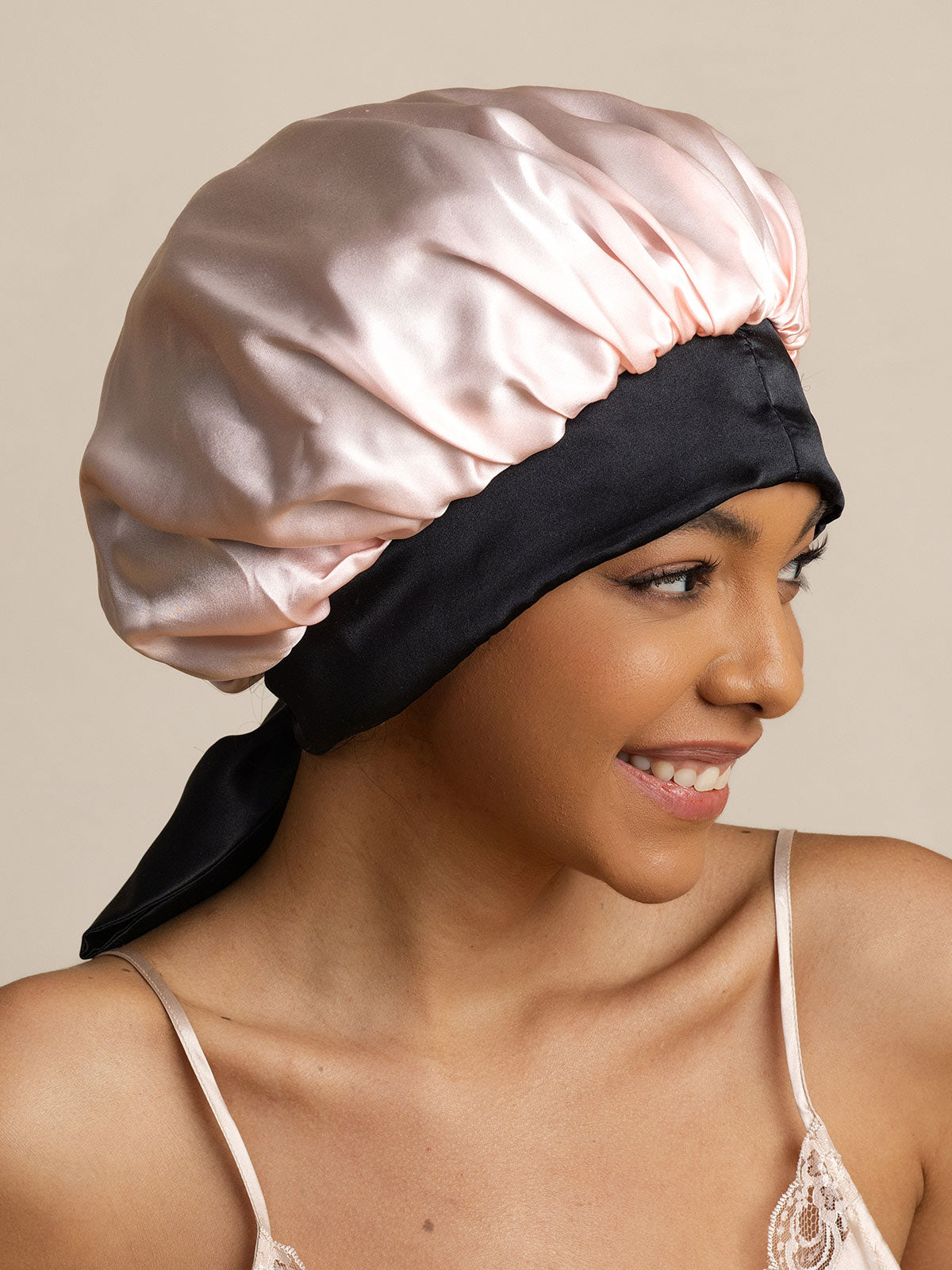 SilkSilky-IT Seta pura Sleep Cap Rosa 003