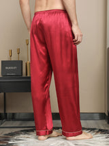 [Rosso] SilkSilky-IT Seta pura Mens Sleep Bottoms 002,