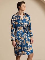[Drago Navy] SilkSilky-IT Long Sleeve Vestaglia da uomo 001