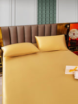 [Champagne] SilkSilky-IT 25Momme Set di biancheria da letto 005