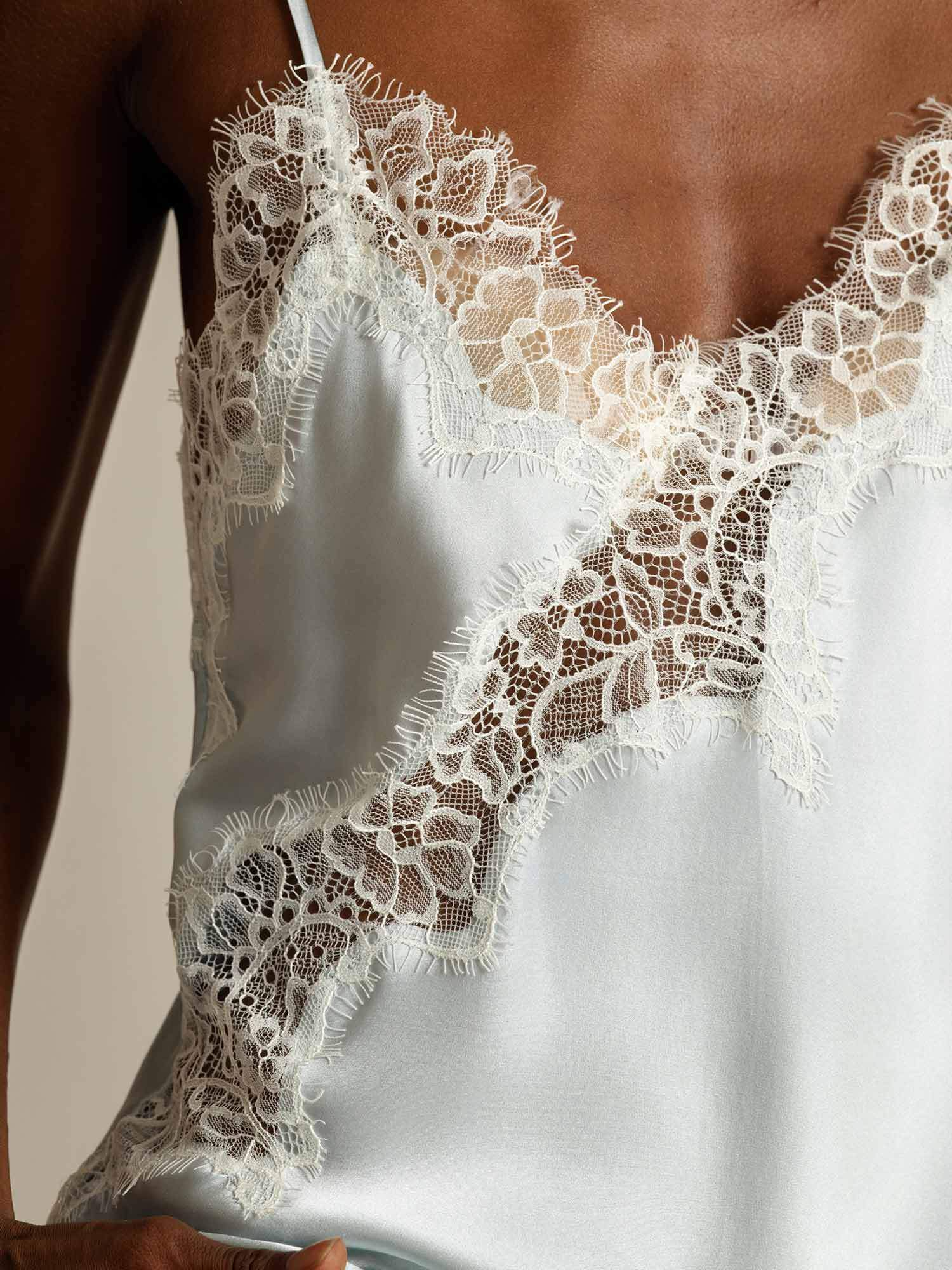 [Azzurro] SilkSilky-IT Seta pura Camisoles 004