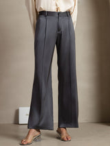 [Grigio Scuro] SilkSilky-IT 19Momme Seta Womens Pants 005,