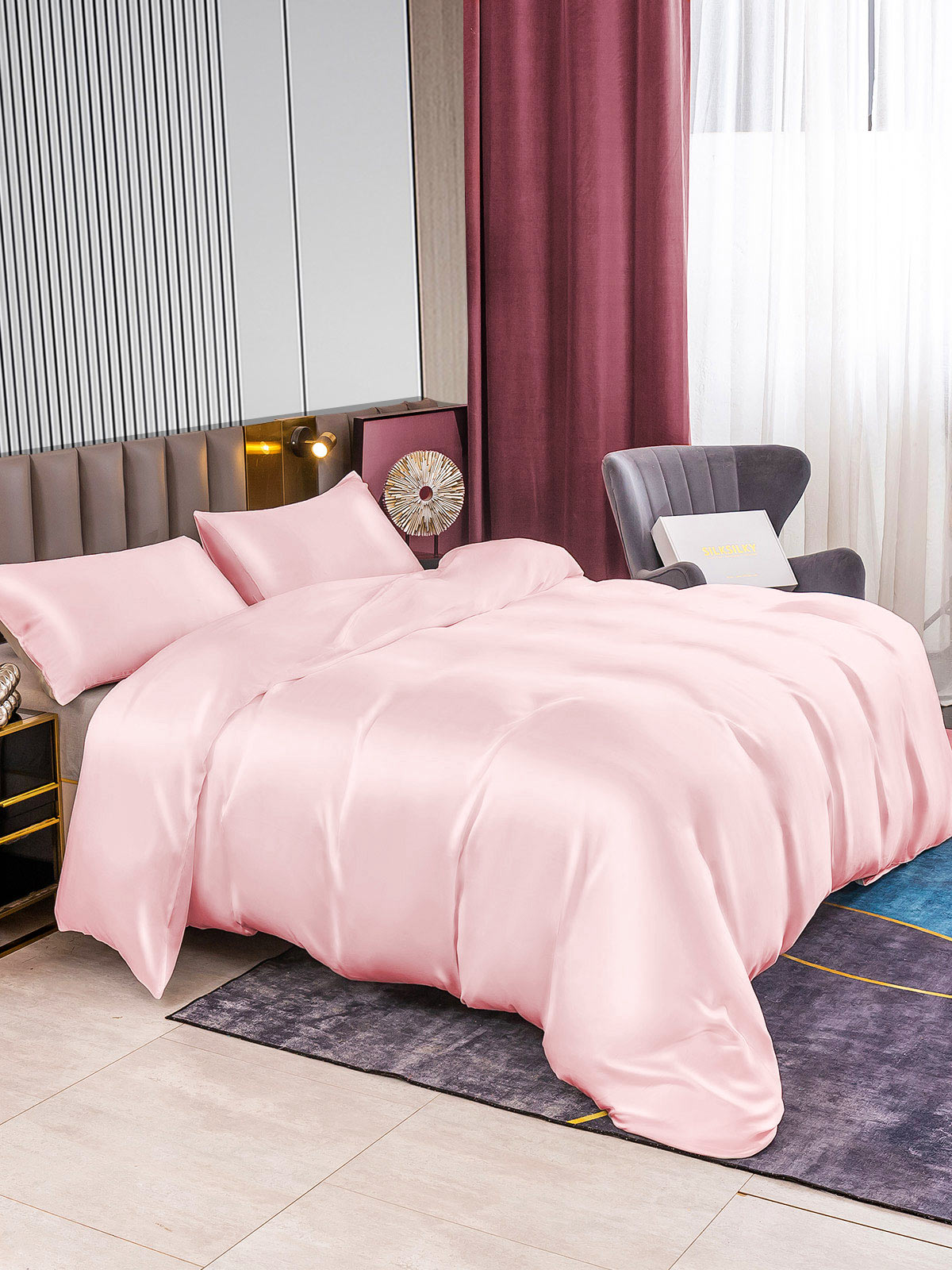 [Rosa] SilkSilky-IT 22Momme Seta pura Bedding Set 002