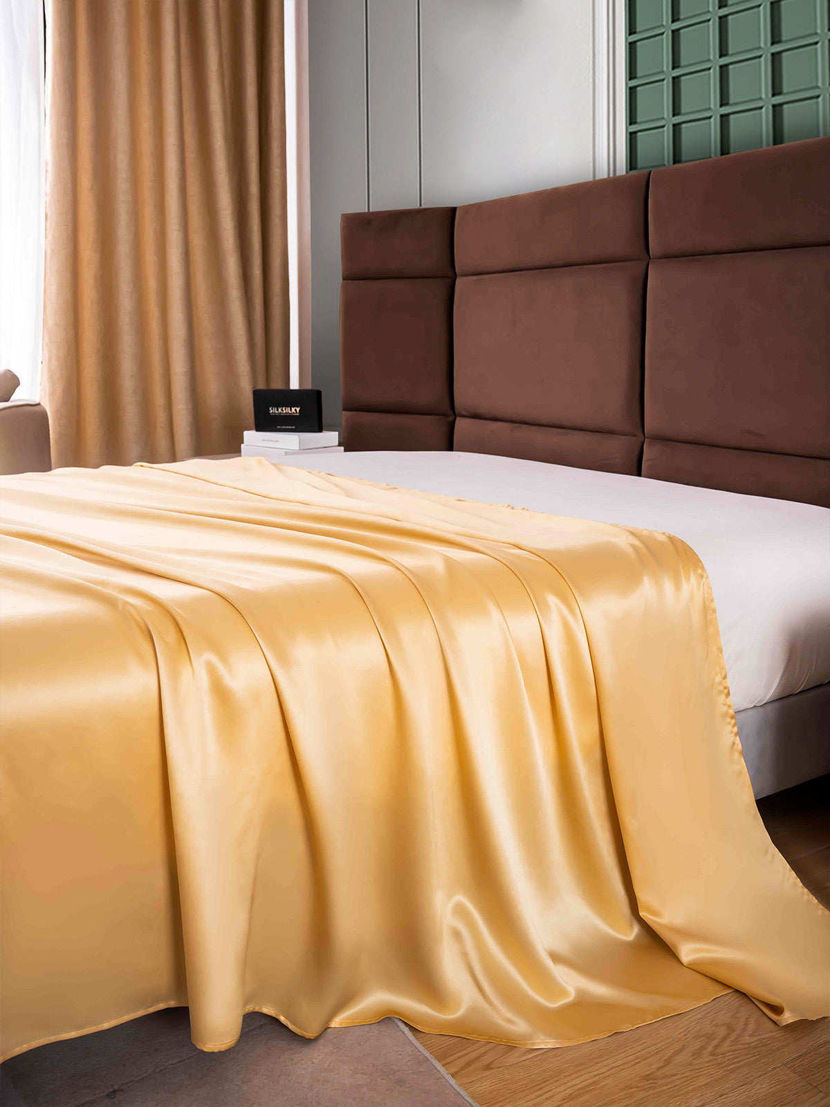 [Champagne] SilkSilky-IT 25Momme Seta pura Sheet 004