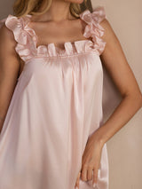 [Rosa] SilkSilky-IT Sleeveless Square Neck Camicia da notte 003