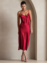 [Vino] SilkSilky-IT Sleeveless V Neck Vestiti da donna 005