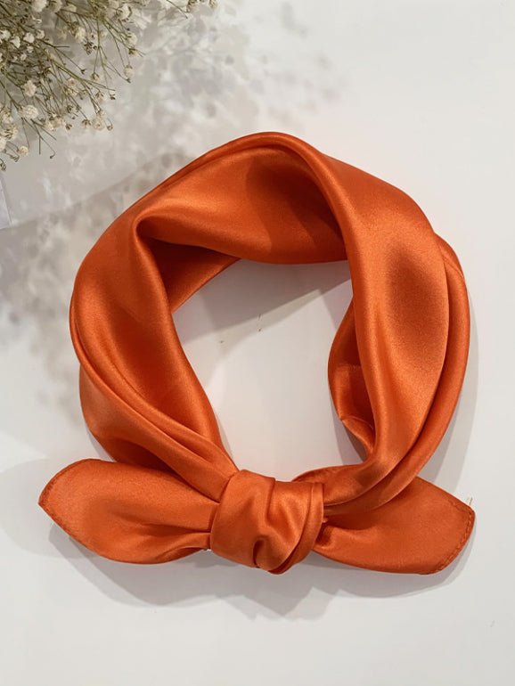 SilkSilky IT Seta pura Scarf Arancia 001