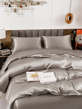 [Grigio] SilkSilky-IT 19Momme Set di biancheria da letto 005