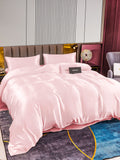 SilkSilky IT 22Momme Seta pura Bedding Set Rosa 007