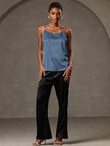 [Verde Petrolio Intenso] SilkSilky-IT Spaghetti Strap Cami 005