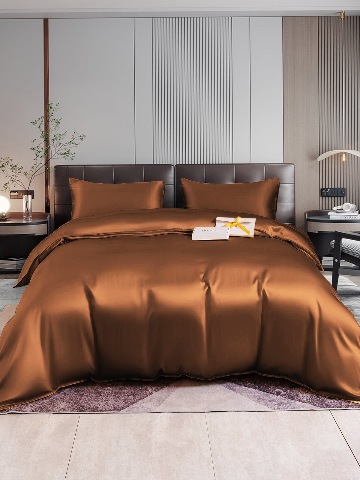 [Caffè] SilkSilky-IT 22Momme Seta pura Bedding Set 005