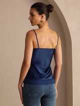 [Blu Scuro] SilkSilky-IT V Neck Cami 002