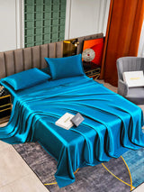 [Verde Acqua] SilkSilky-IT 25Momme Set di biancheria da letto 005