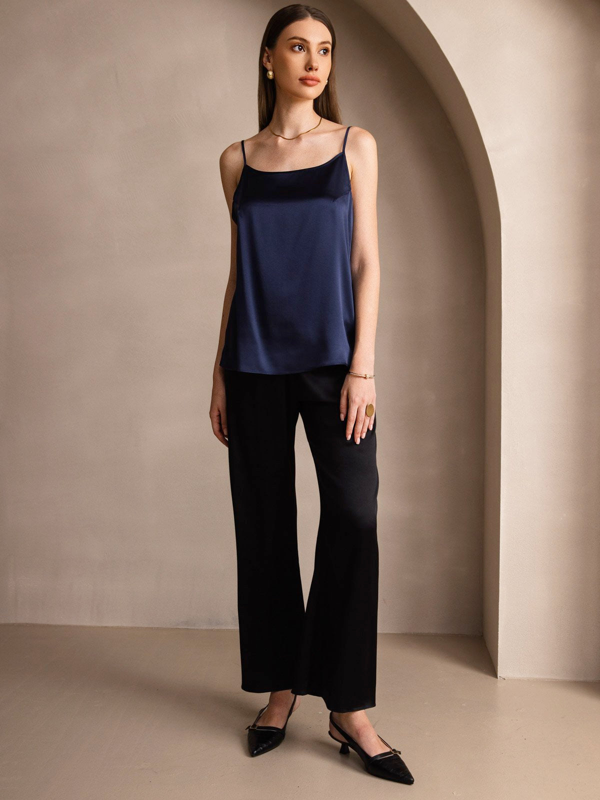 [Blu Scuro] SilkSilky-IT 19Momme Seta Camisoles 006