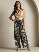 [Leopardo] SilkSilky-IT Seta pura Womens Pants 001,
