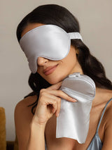 [Argento] SilkSilky-IT Mascherina da Notte 002