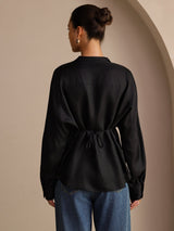 [Nero] SilkSilky-IT Long Sleeve Blouse 002