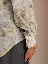 [Fiore di Salvia] SilkSilky-IT Long Sleeve Lapel Collar Camicette 006